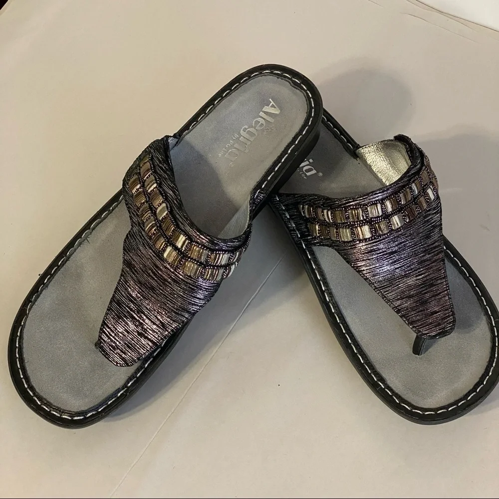 Alegria sandals excellent condition gray and black - Picture 6 of 8
